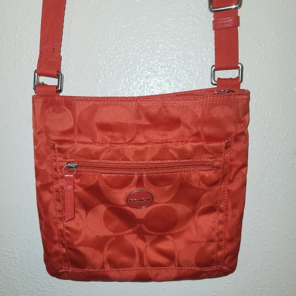 Coach Red Getaway Nylon Crossbody Vintage